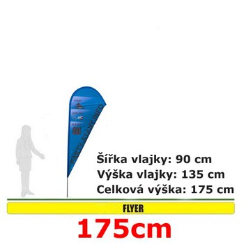 Reklamní vlajky - Reklamní vlajka Flyer 175cm