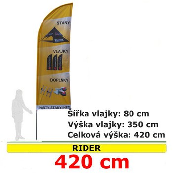 Reklamní vlajky - Reklamní vlajka Rider 420cm