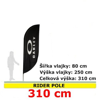 Reklamní vlajky - Reklamní vlajka Rider pole 310cm