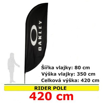 Reklamní vlajky - Reklamní vlajka Rider pole 420cm