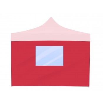 Příslušenství ke stanům - Boční stěna s oknem k párty stanu 3 m - červená