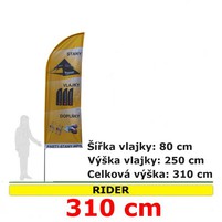 Reklamní vlajka Rider 310cm