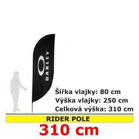 Reklamní vlajka Rider pole 310cm